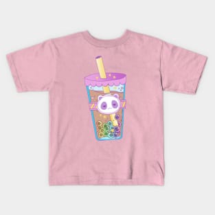 Panda  Boba Tea Kids T-Shirt